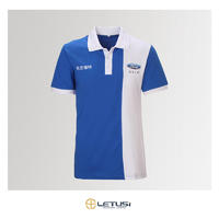 Combination Color Screen Printing CVC Pique Knitted Polo Shirt Uniform for Men